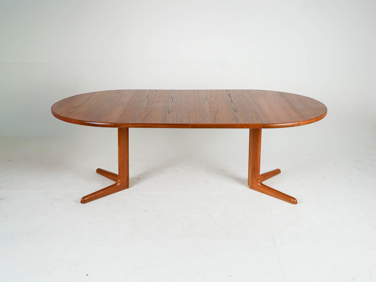 Vintage Teak Esstisch Rund Ausziehtisch Mid Century