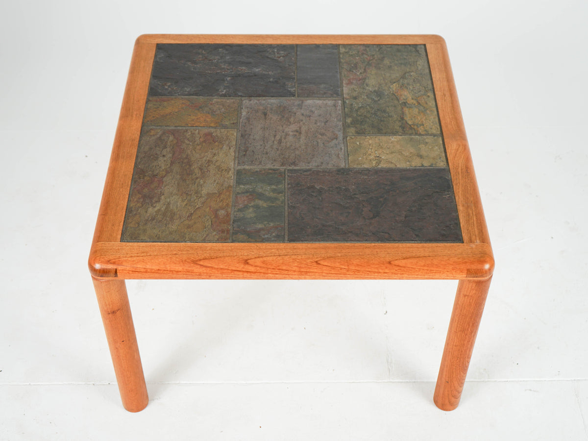 Vintage Teak Couchtisch Steintisch Beistelltisch Mid Century