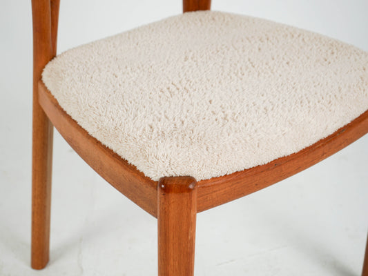 Esszimmerstuhl Teak Stuhl Teddystoff NEUBEZUG