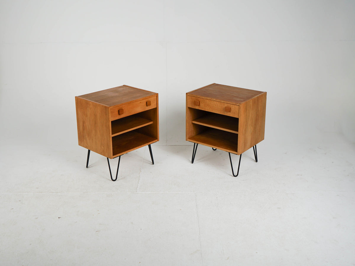 SET 2 Vintage Nachttische Kommode Anrichte Mid Century