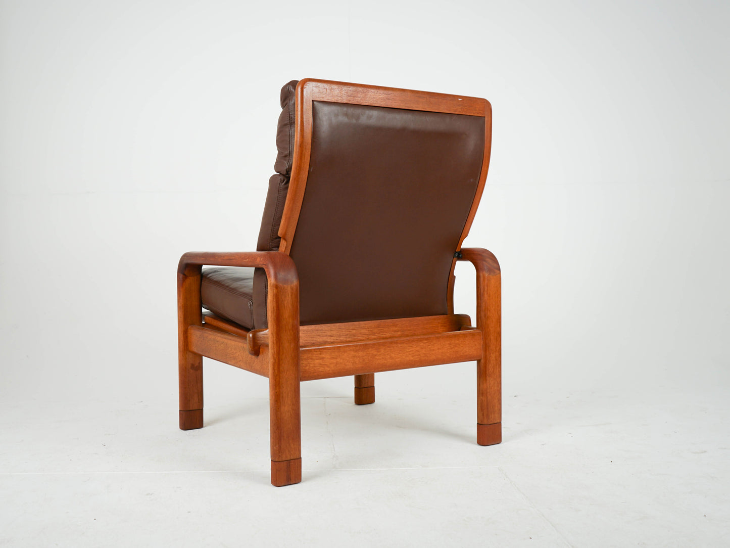 Hochlehner Teak Sessel mit Ottomane Mid Century L. Olsen & Søn