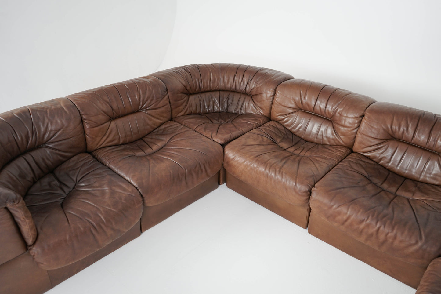 De Sede DS 14 Vintage Leder Sofa Modular 70er