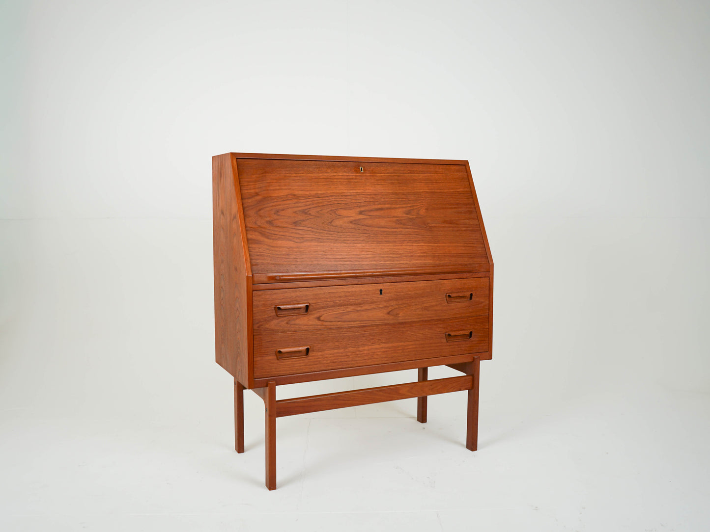 Vintage Teak Sekretär von Arne Wahl Iversen Mid Century