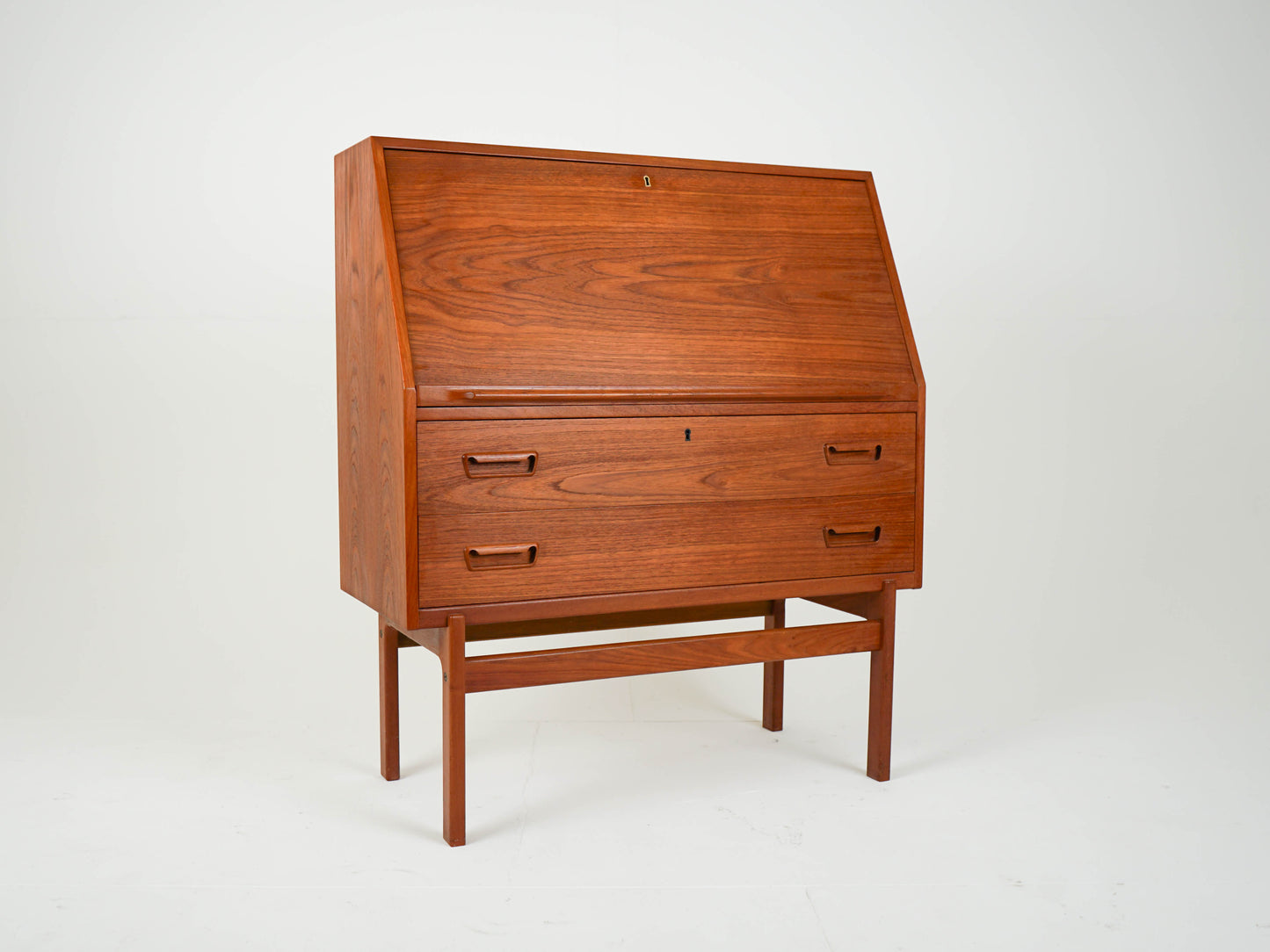 Vintage Teak Sekretär von Arne Wahl Iversen Mid Century
