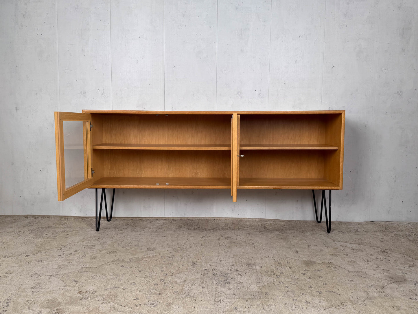 Sideboard Eiche Kommode Anrichte Dänisch Vintage 60er Mid Century