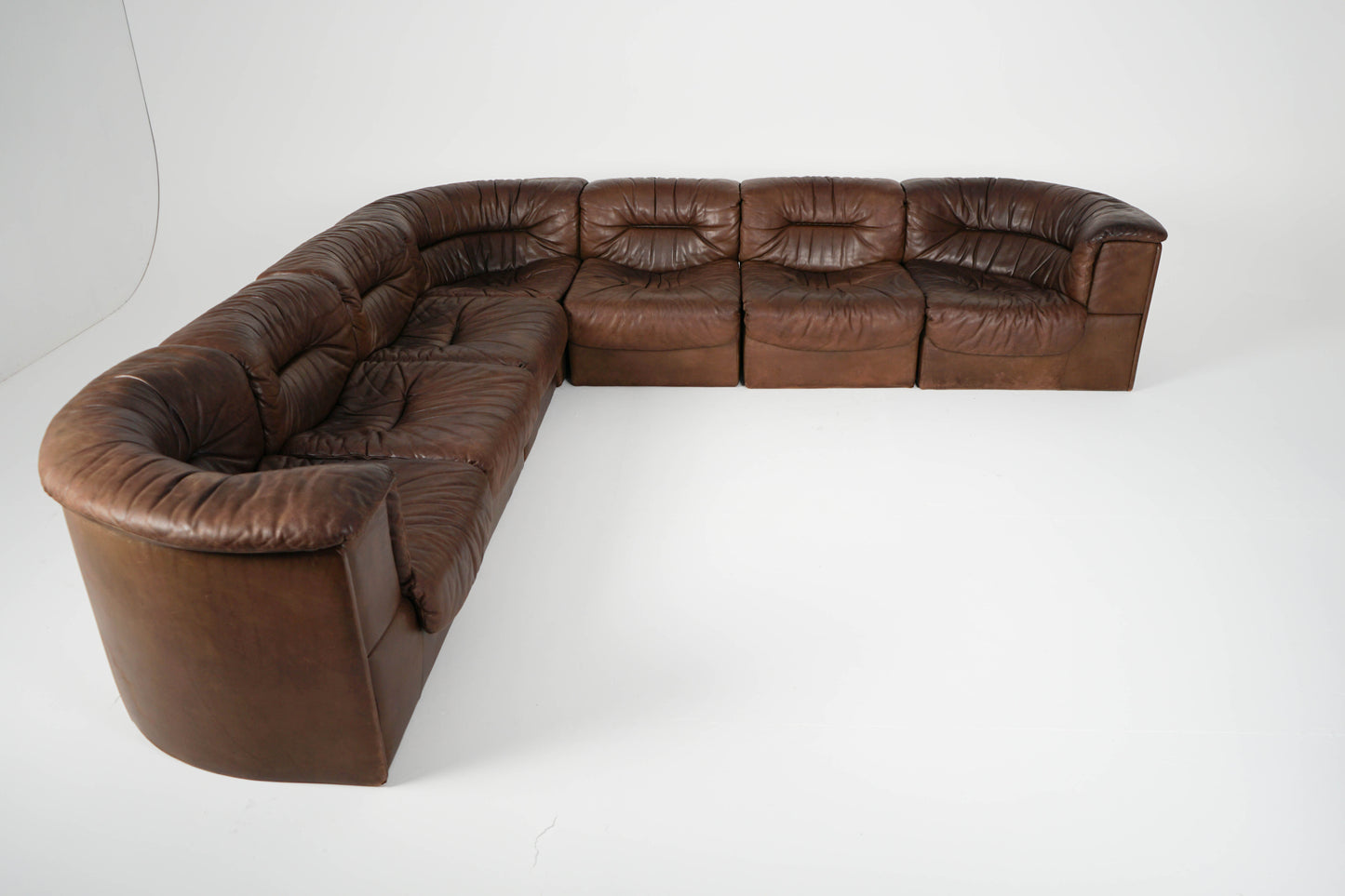De Sede DS 14 Vintage Leder Sofa Modular 70er