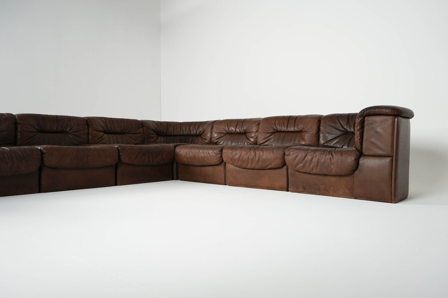 De Sede DS 14 Vintage Leder Sofa Modular 70er
