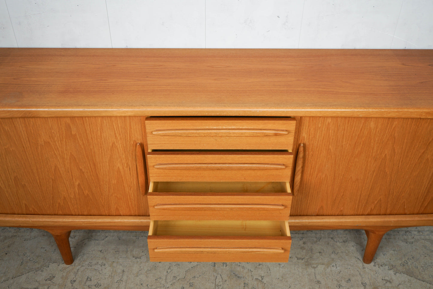 Teak Sideboard Johannes Andersen Dänisch Vintage 60er Mid Century