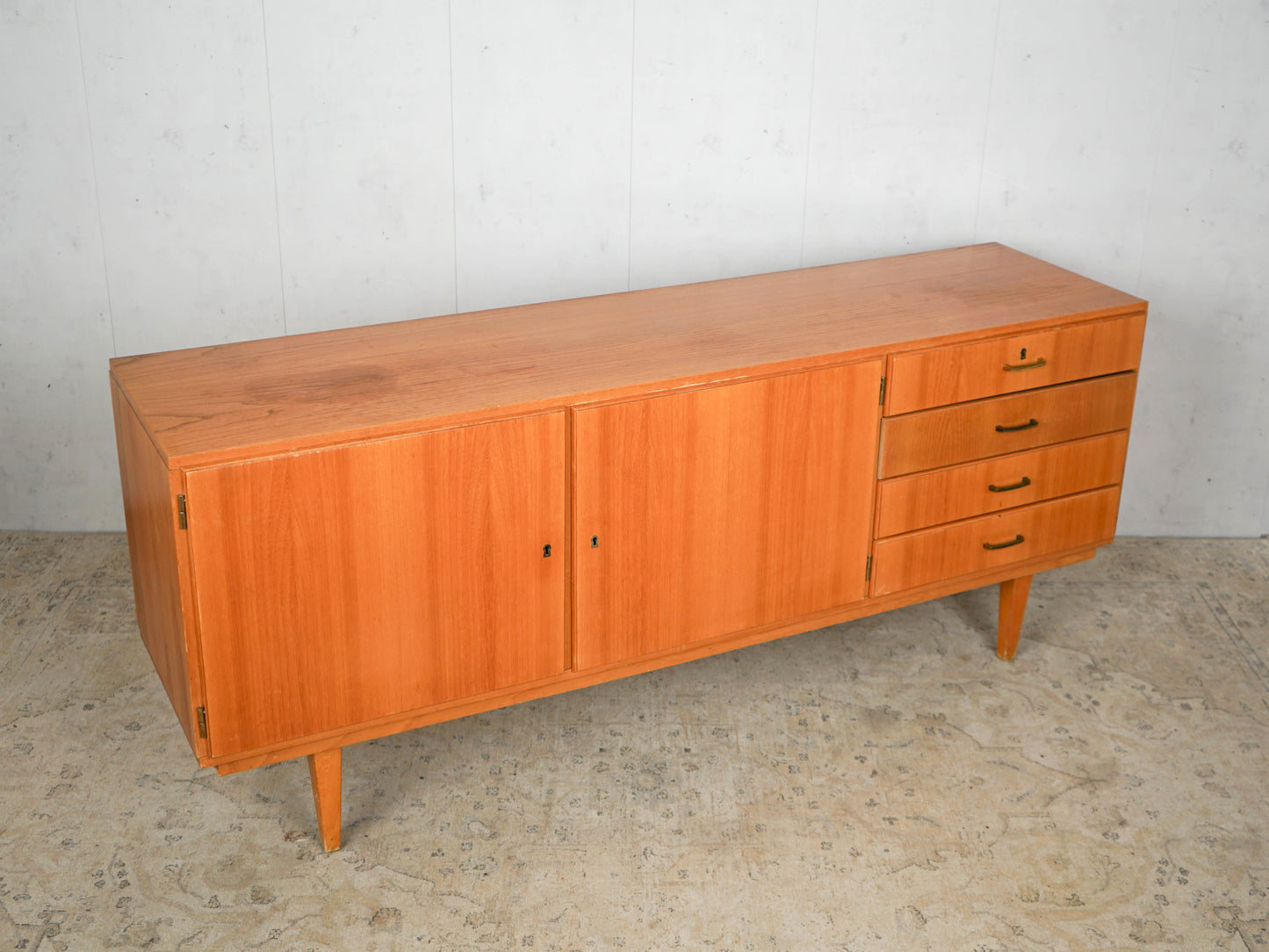 Teak Sideboard Kommode Anrichte Dänisch Vintage 60er Mid Century