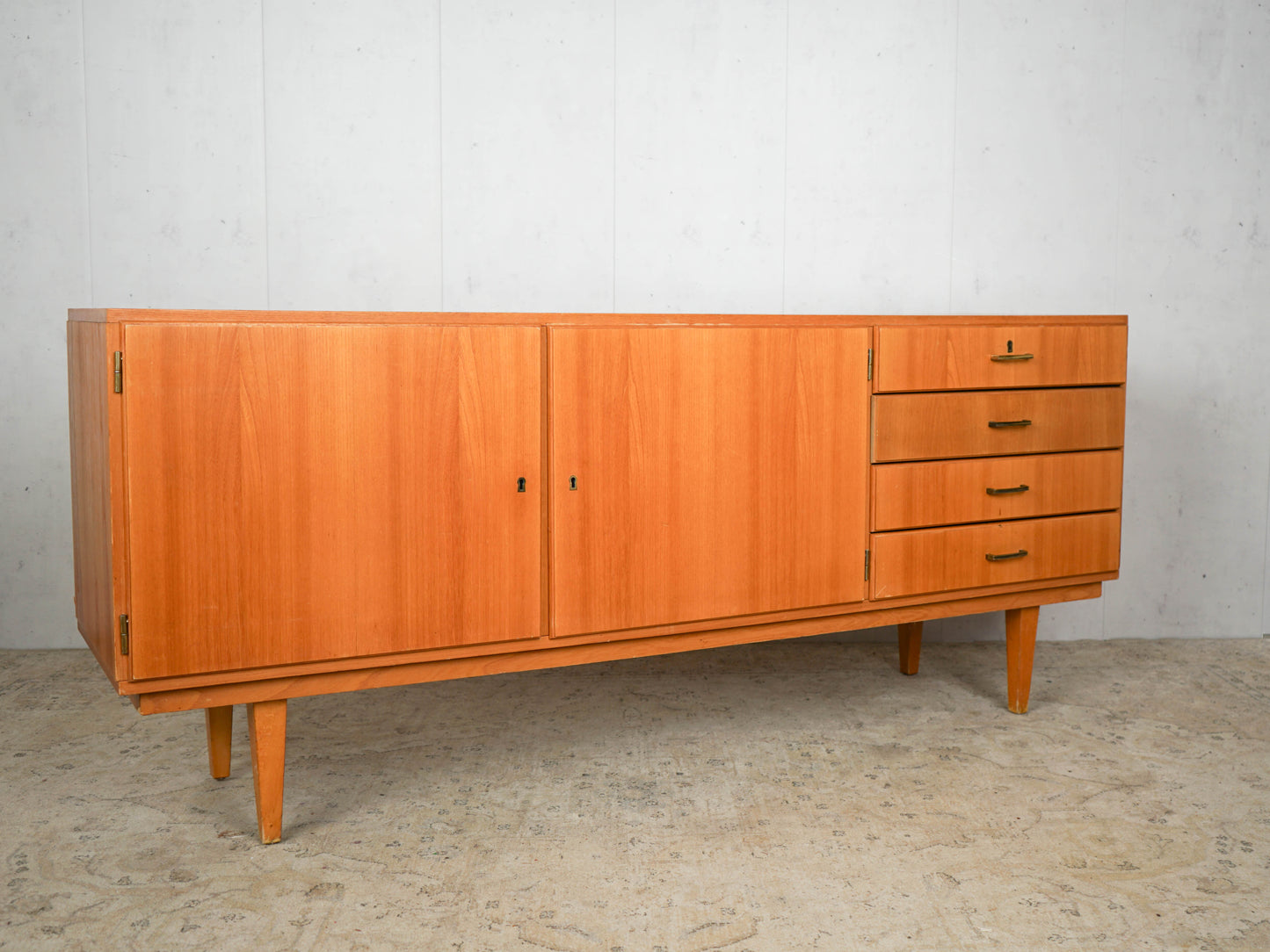 Teak Sideboard Kommode Anrichte Dänisch Vintage 60er Mid Century