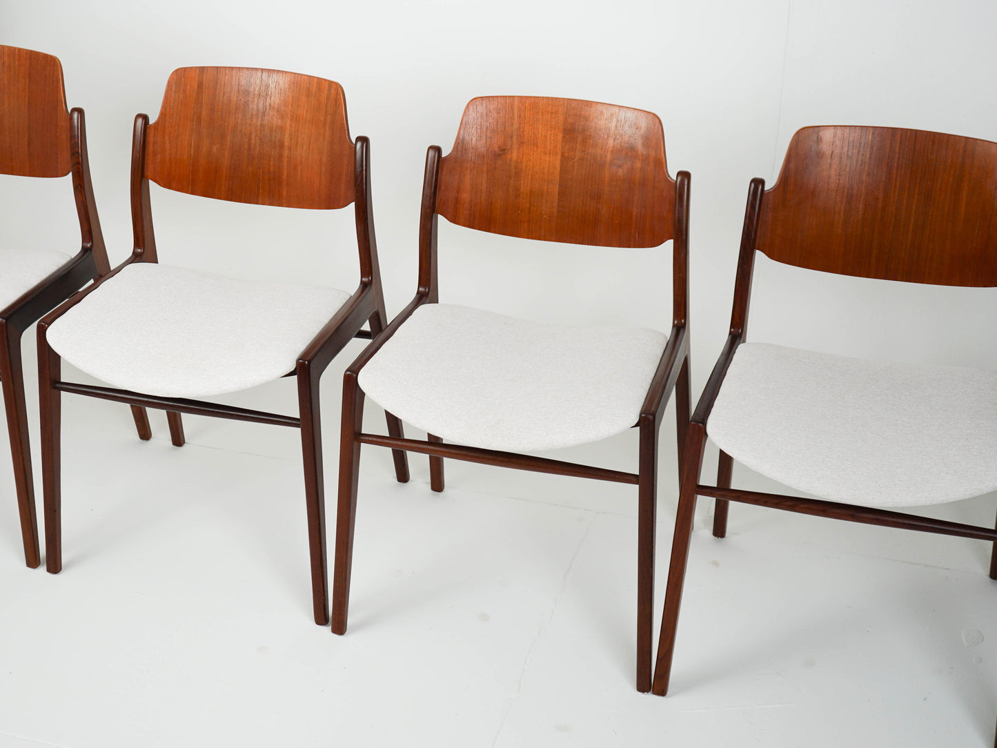 SET 6x Teak Stuhl Esszimmerstuhl Neubezug Vintage 60er Mid Century