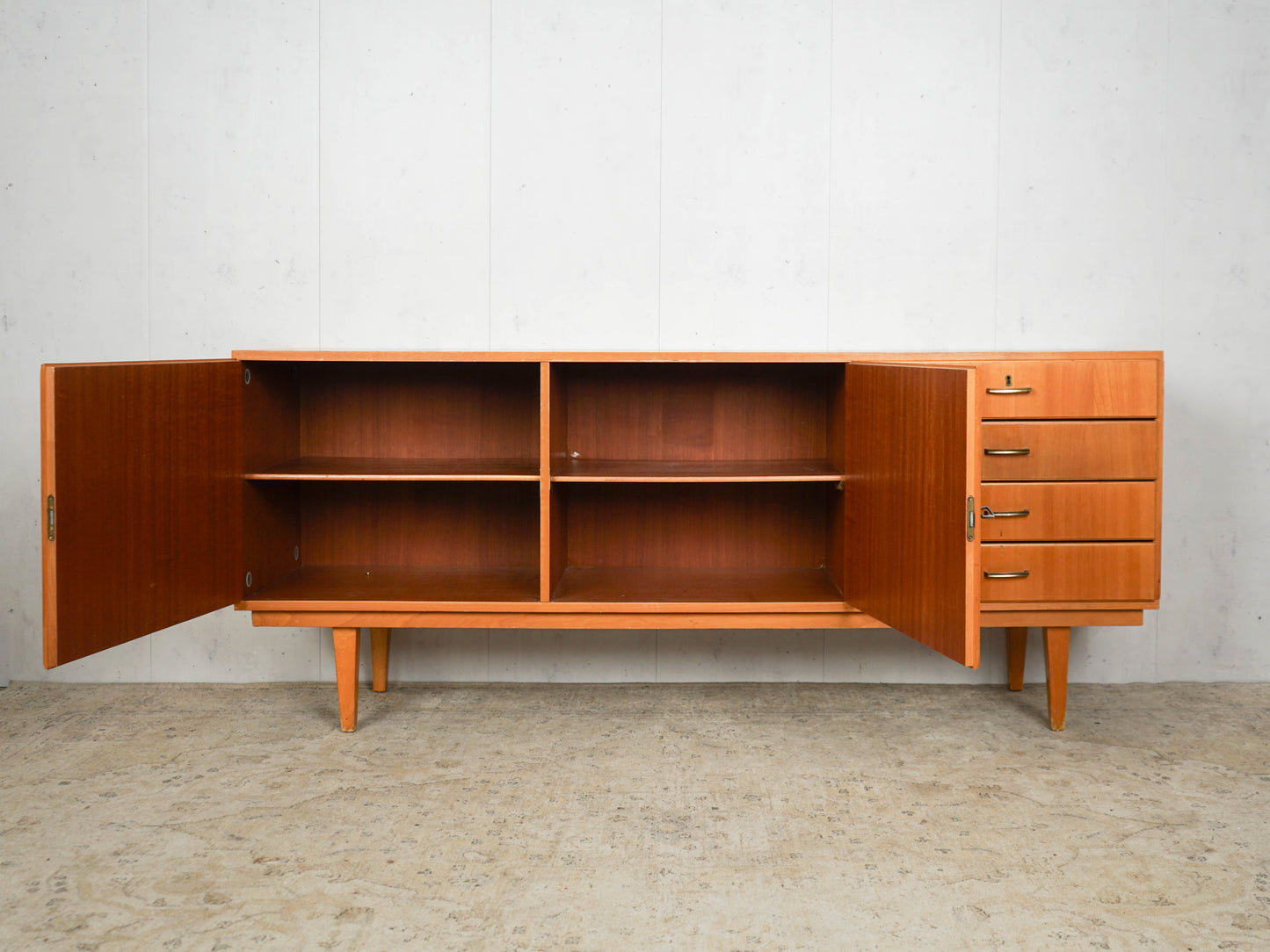 Teak Sideboard Kommode Anrichte Dänisch Vintage 60er Mid Century