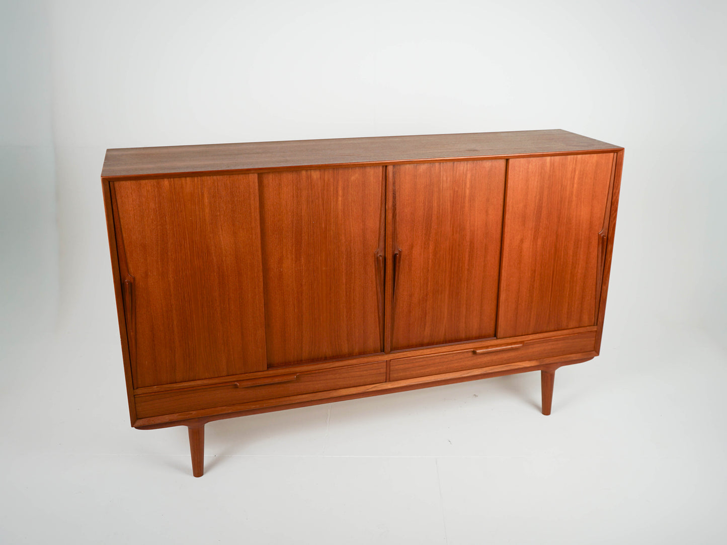 Teak Highboard Mid Century Dänisch Vintage Omann Jun 13
