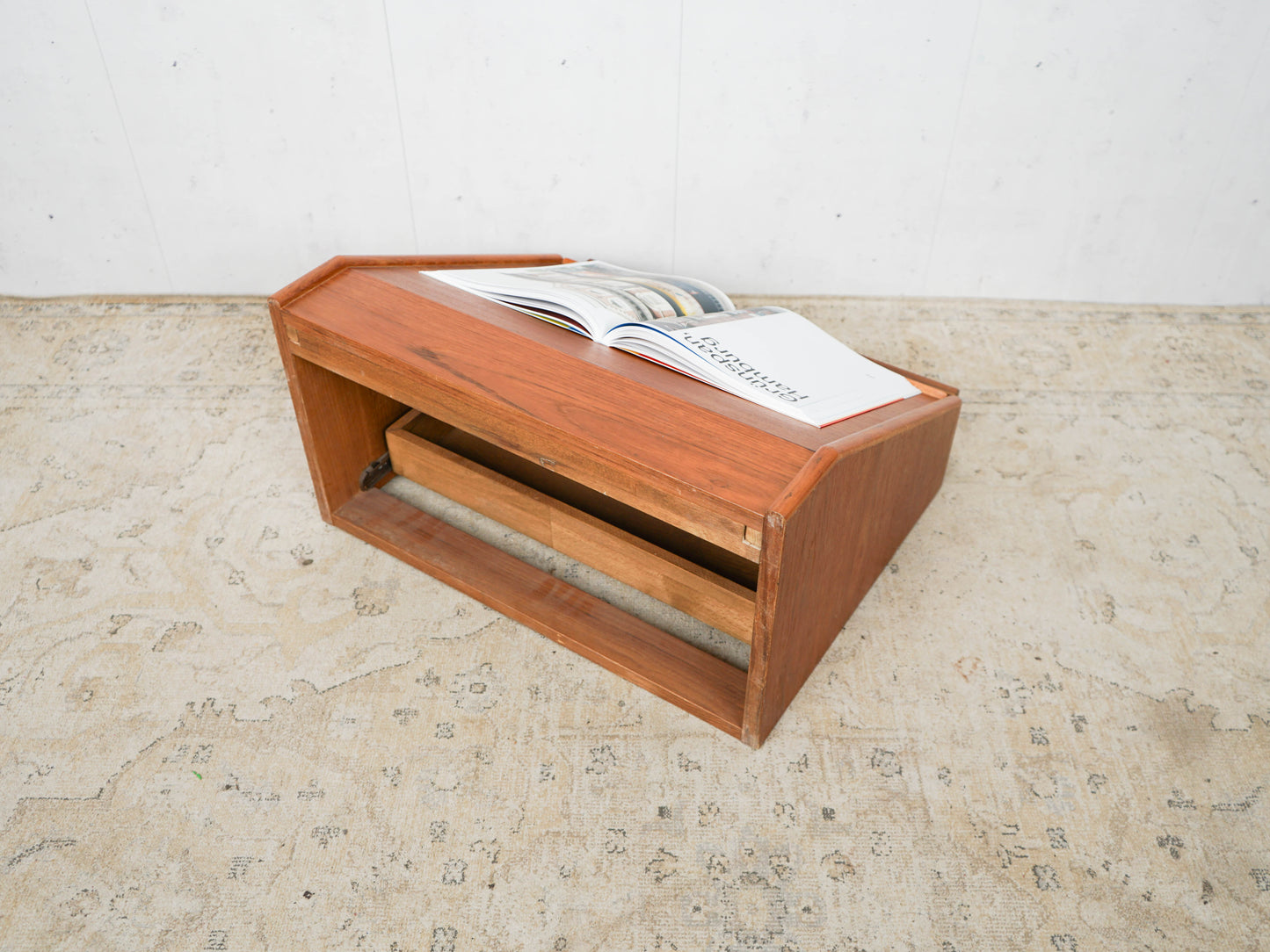 Teak Magazinhalter Anrichte Dänisch Vintage 60er Mid Century