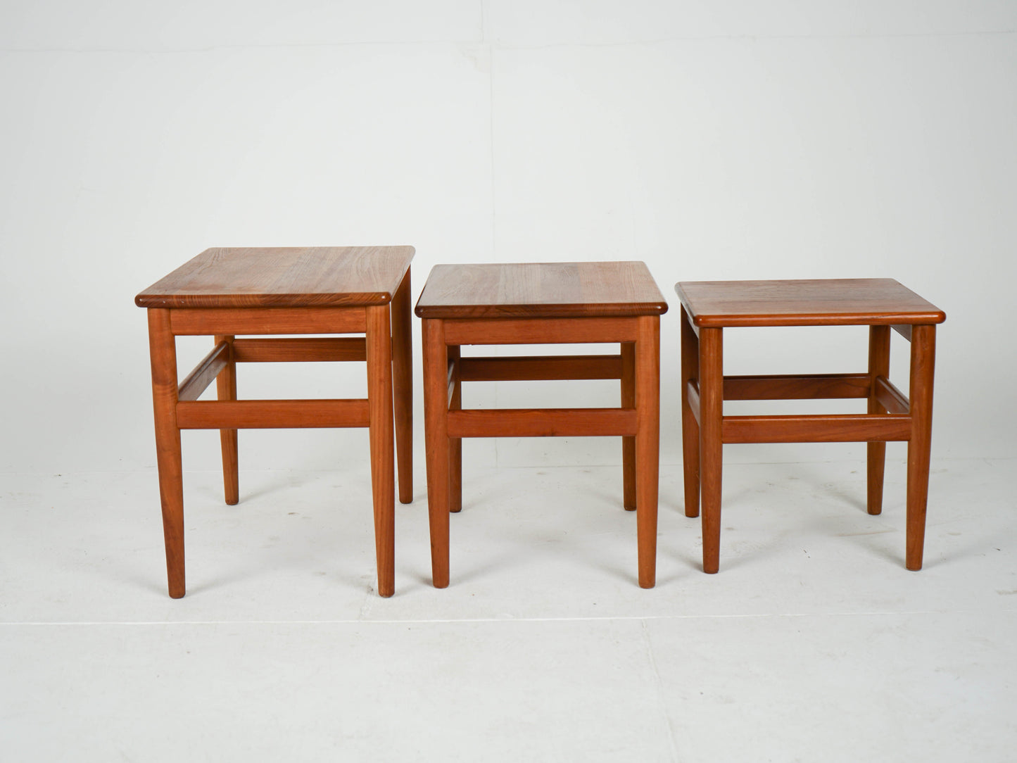 Teak Satztische Beistelltisch Teak Mid Century