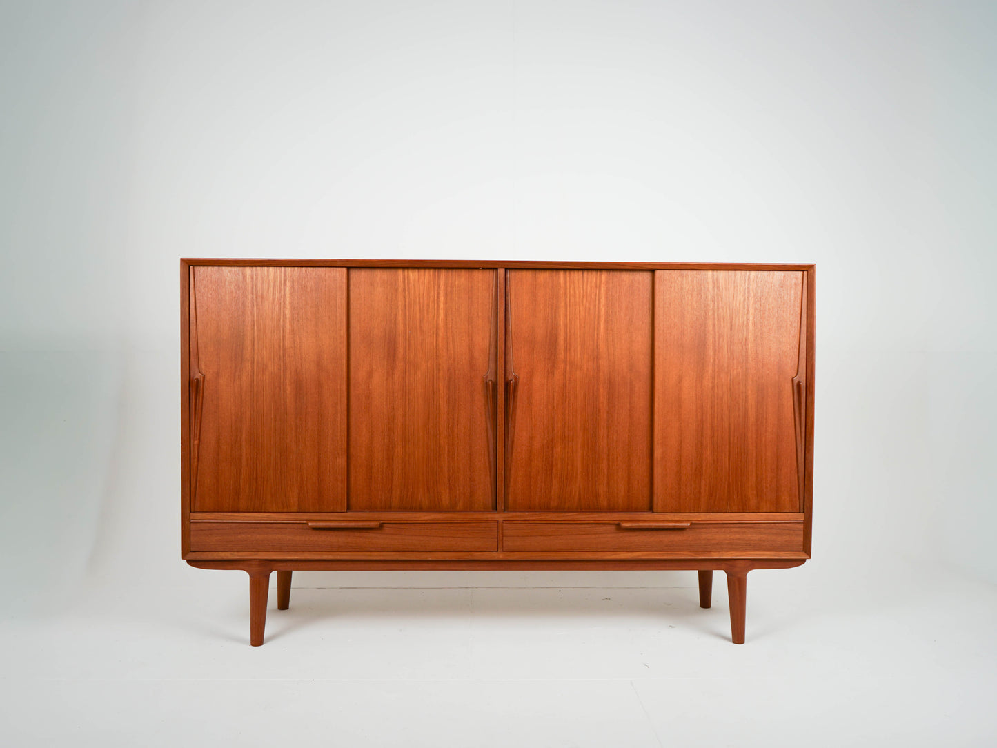 Teak Highboard Mid Century Dänisch Vintage Omann Jun 13