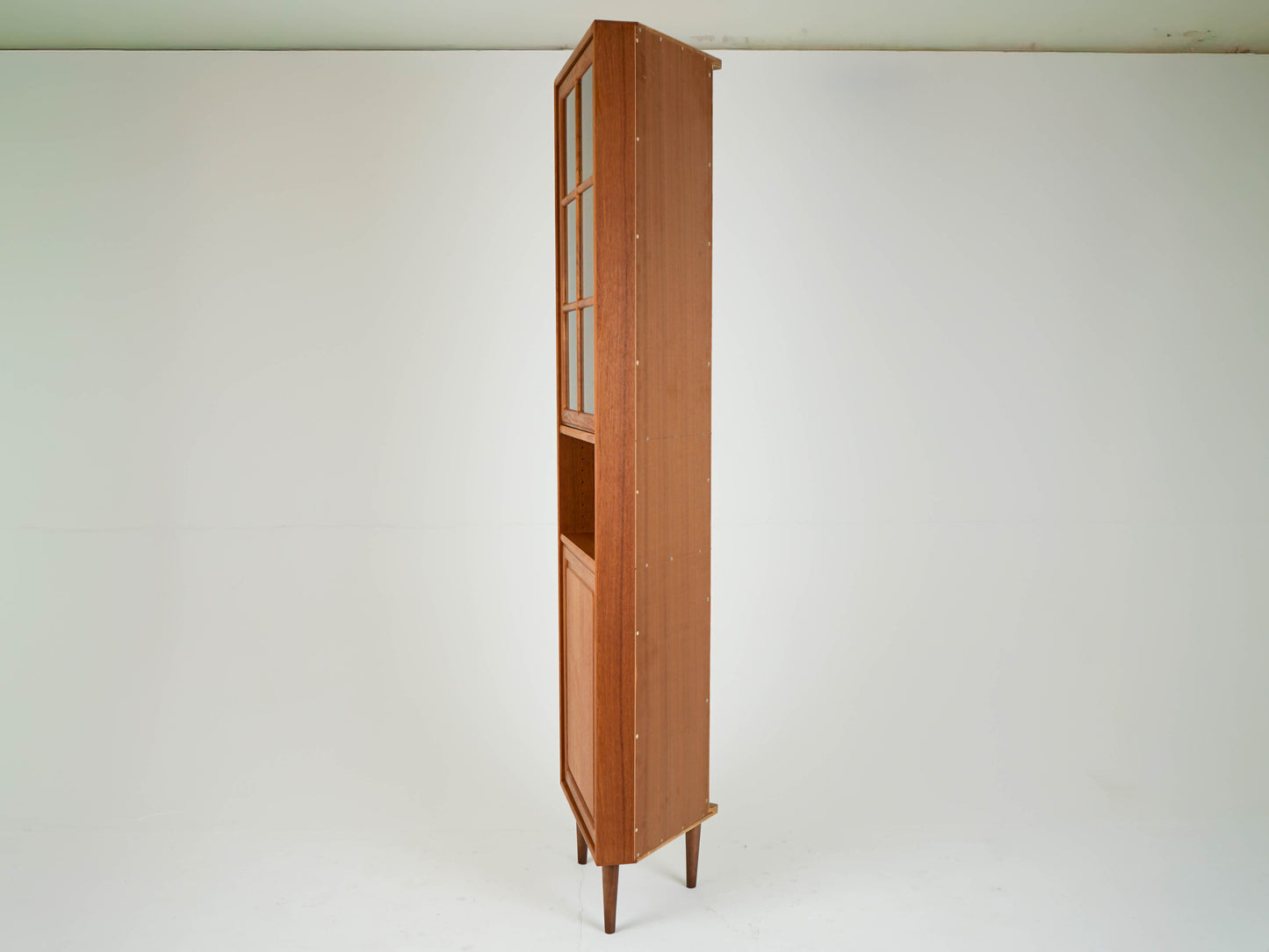 Teak Schrank Eckschrank Vitrine Dänisch Vintage Mid Century