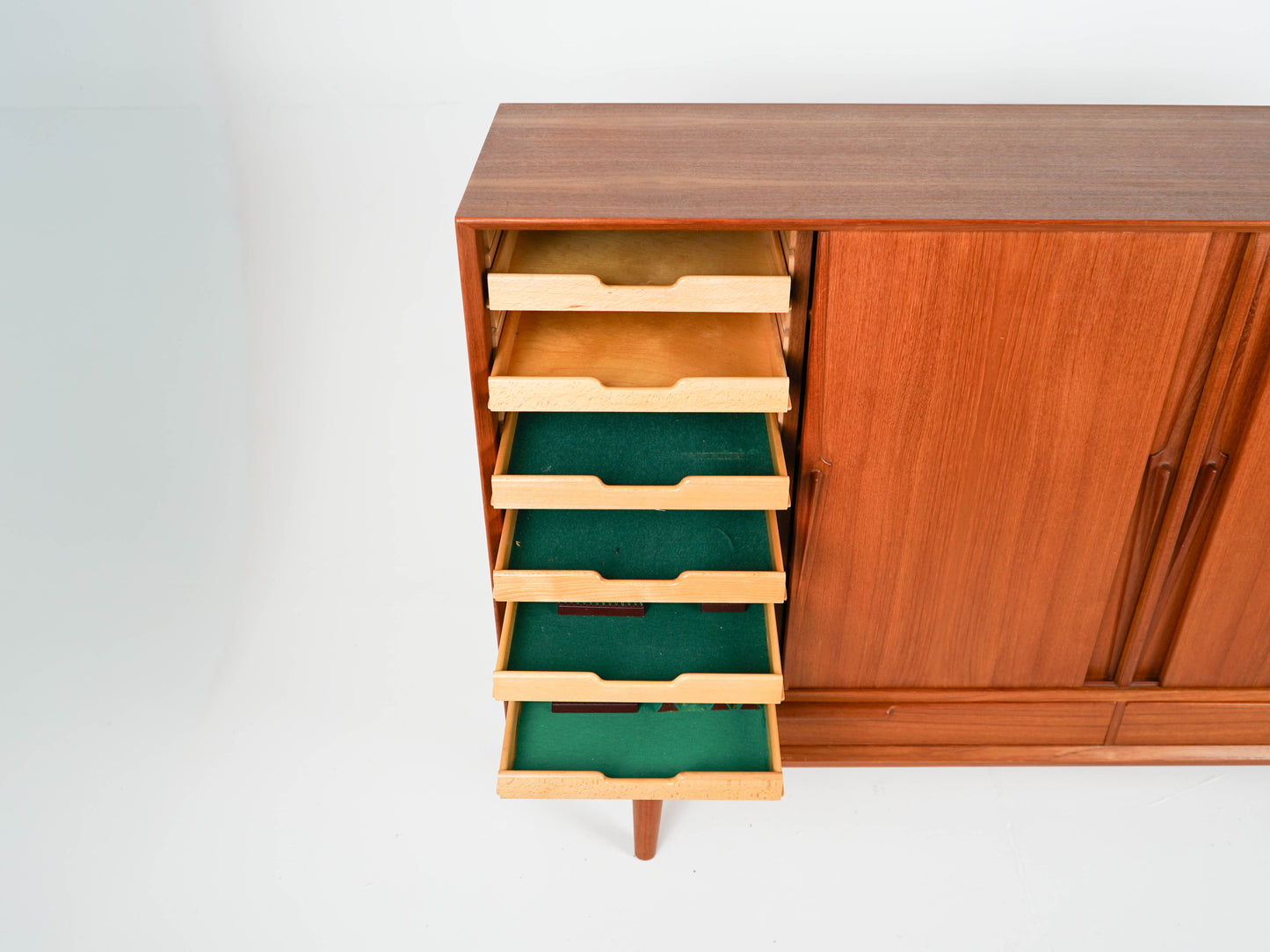 Teak Highboard Mid Century Dänisch Vintage Omann Jun 13