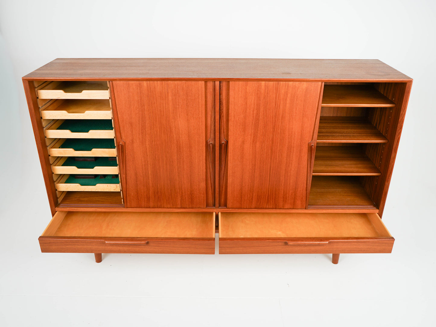 Teak Highboard Mid Century Dänisch Vintage Omann Jun 13