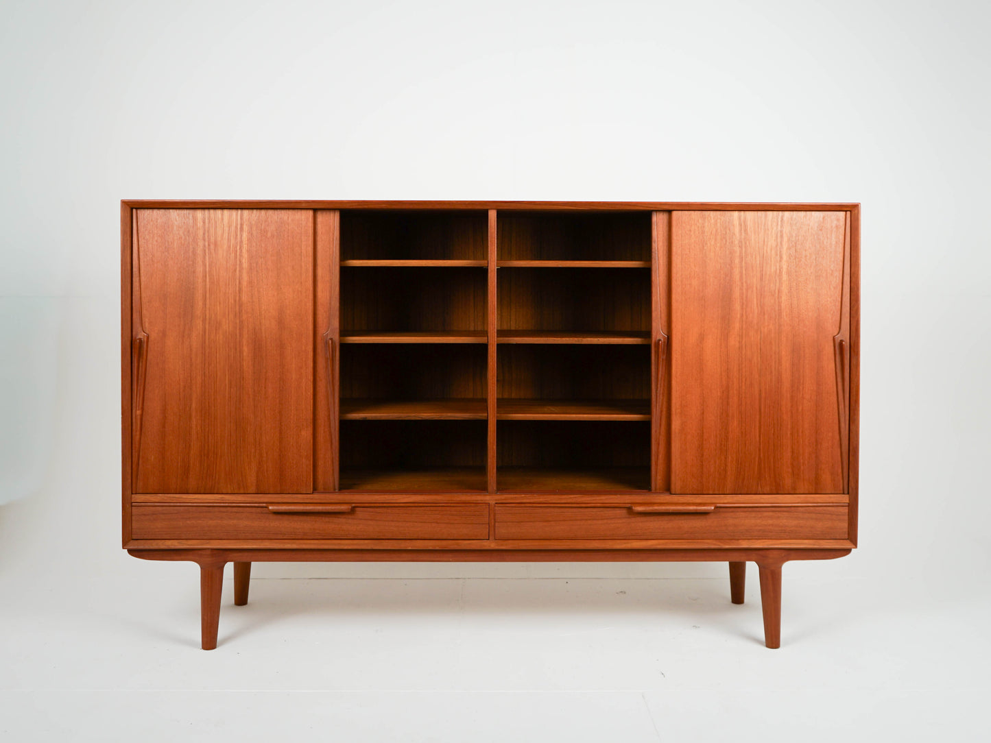 Teak Highboard Mid Century Dänisch Vintage Omann Jun 13