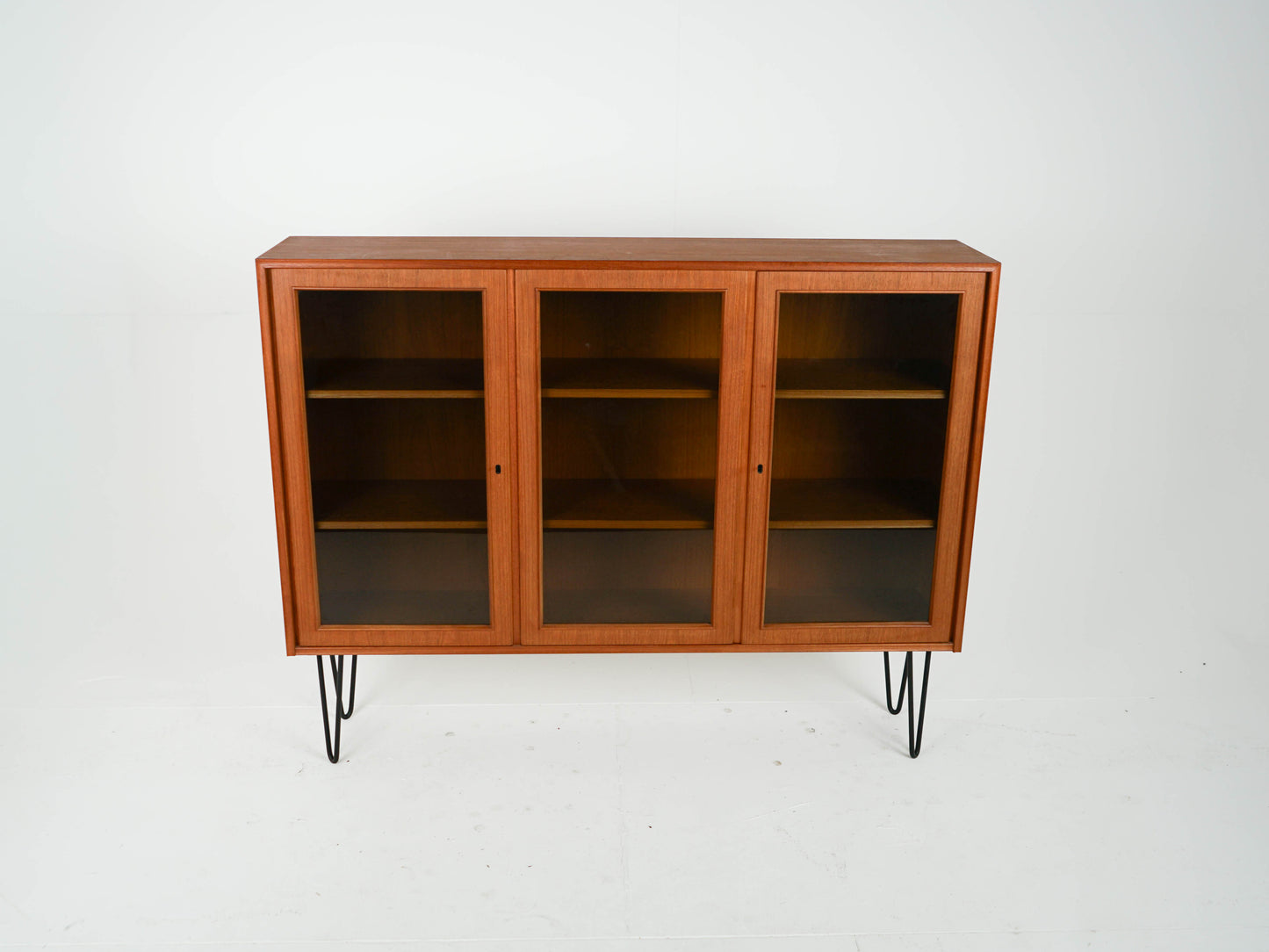 Teak Vitrine Highboard Schrank Vintage 60er Mid Century Dänisch