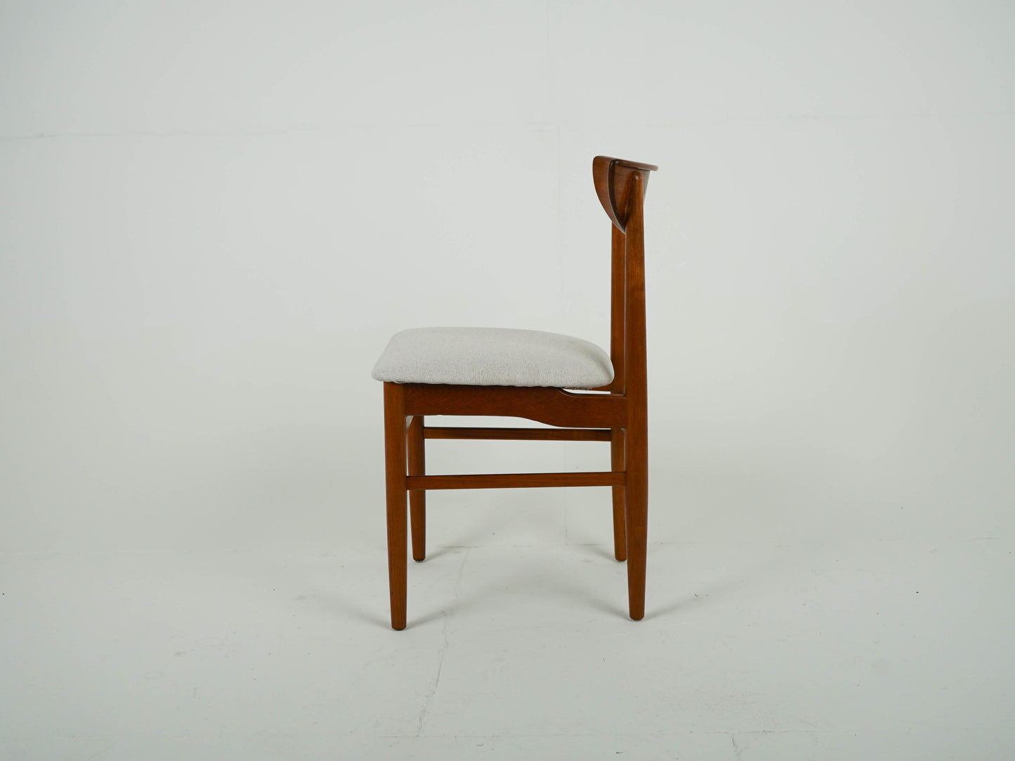 SET 4x Teak Stuhl Esszimmerstuhl Neubezug Vintage 60er Mid Century