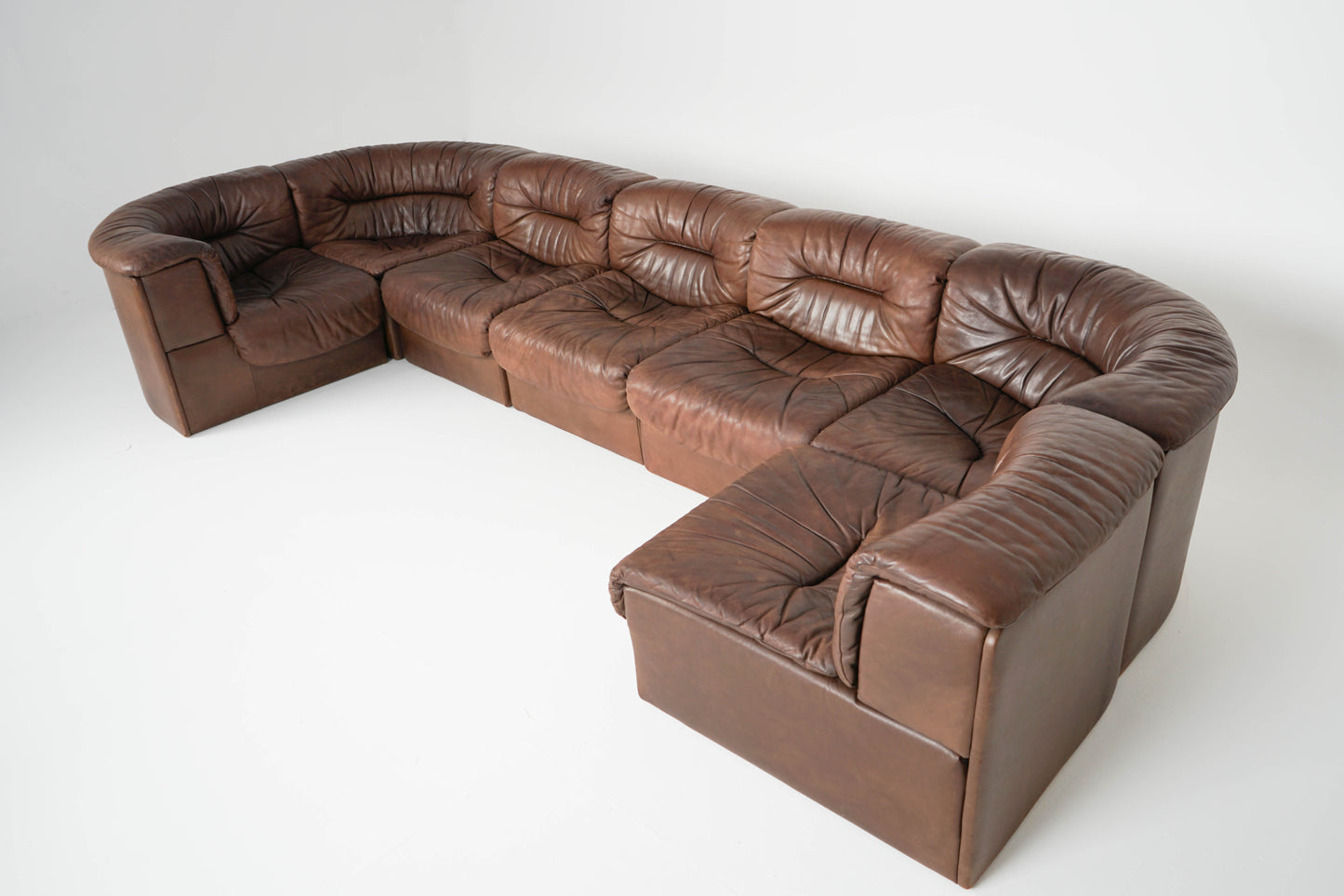 De Sede DS 14 Vintage Leder Sofa Modular 70er