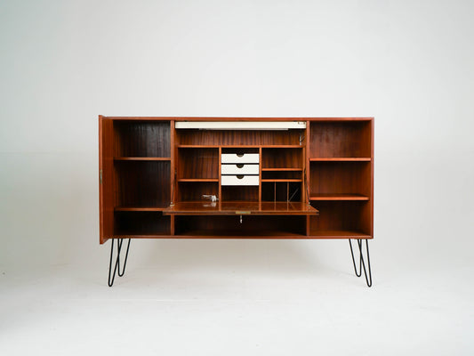Teak Sideboard Highboard Anrichte Bar Vintage Mid Century