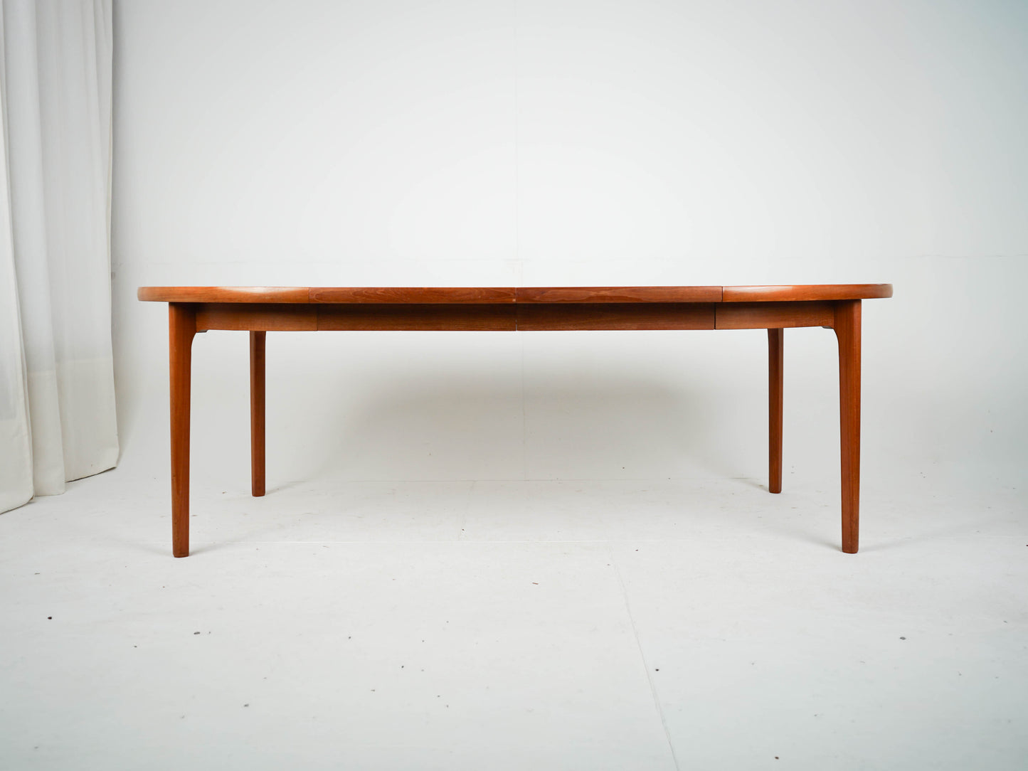 Vintage Teak Esstisch rund Ausziehtisch Mid Century