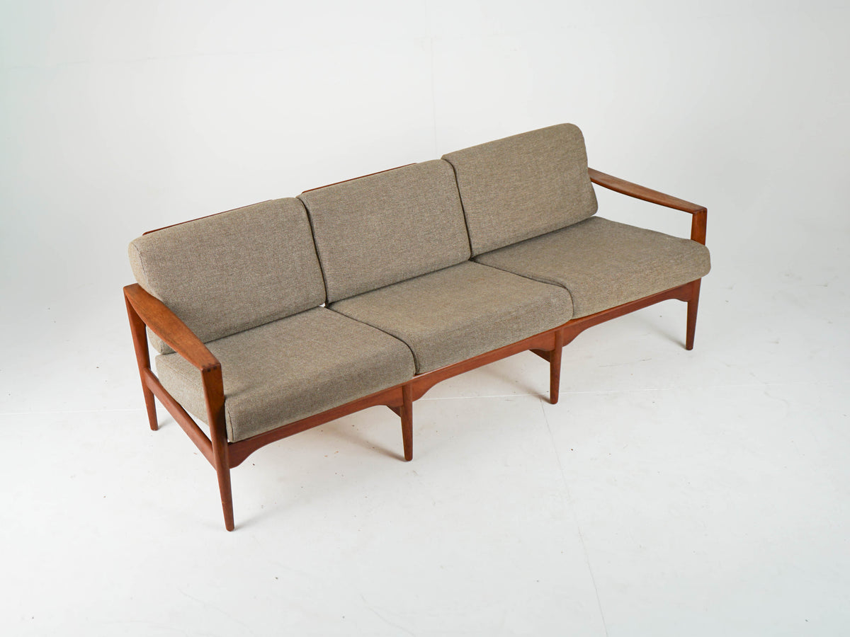 Vintage Teak Sofa Mid Century 3 Sitzer Illum Wikkelsø Capella