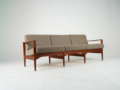 Vintage Teak Sofa Mid Century 3 Sitzer Illum Wikkelsø Capella