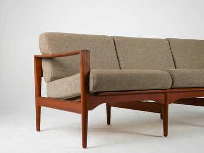 Vintage Teak Sofa Mid Century 3 Sitzer Illum Wikkelsø Capella