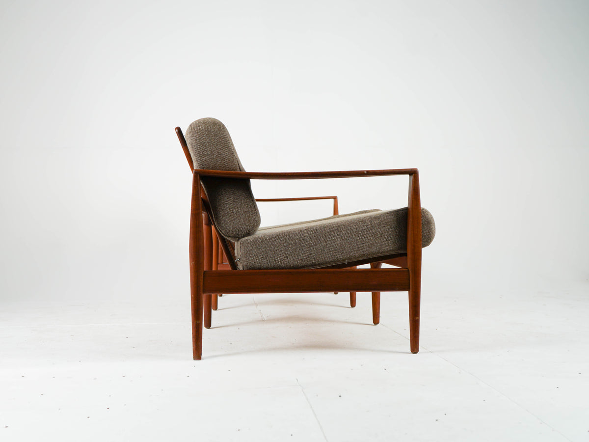 Vintage Teak Sofa Mid Century 3 Sitzer Illum Wikkelsø Capella