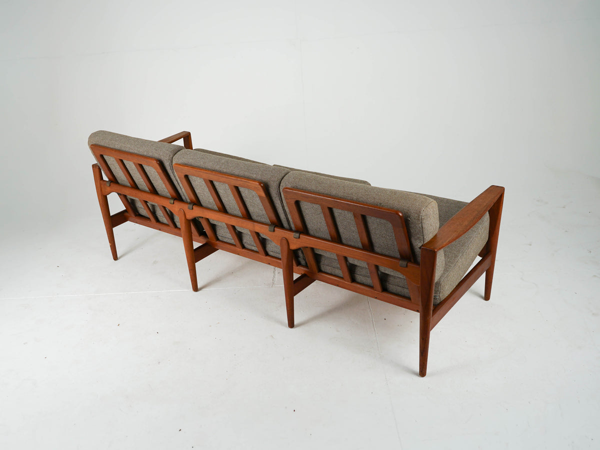 Vintage Teak Sofa Mid Century 3 Sitzer Illum Wikkelsø Capella