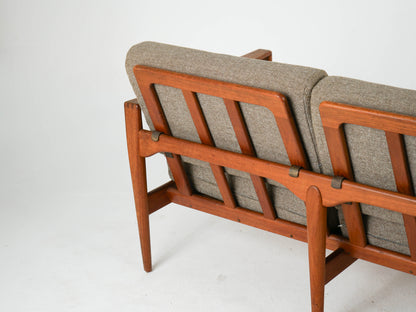Vintage Teak Sofa Mid Century 3 Sitzer Illum Wikkelsø Capella