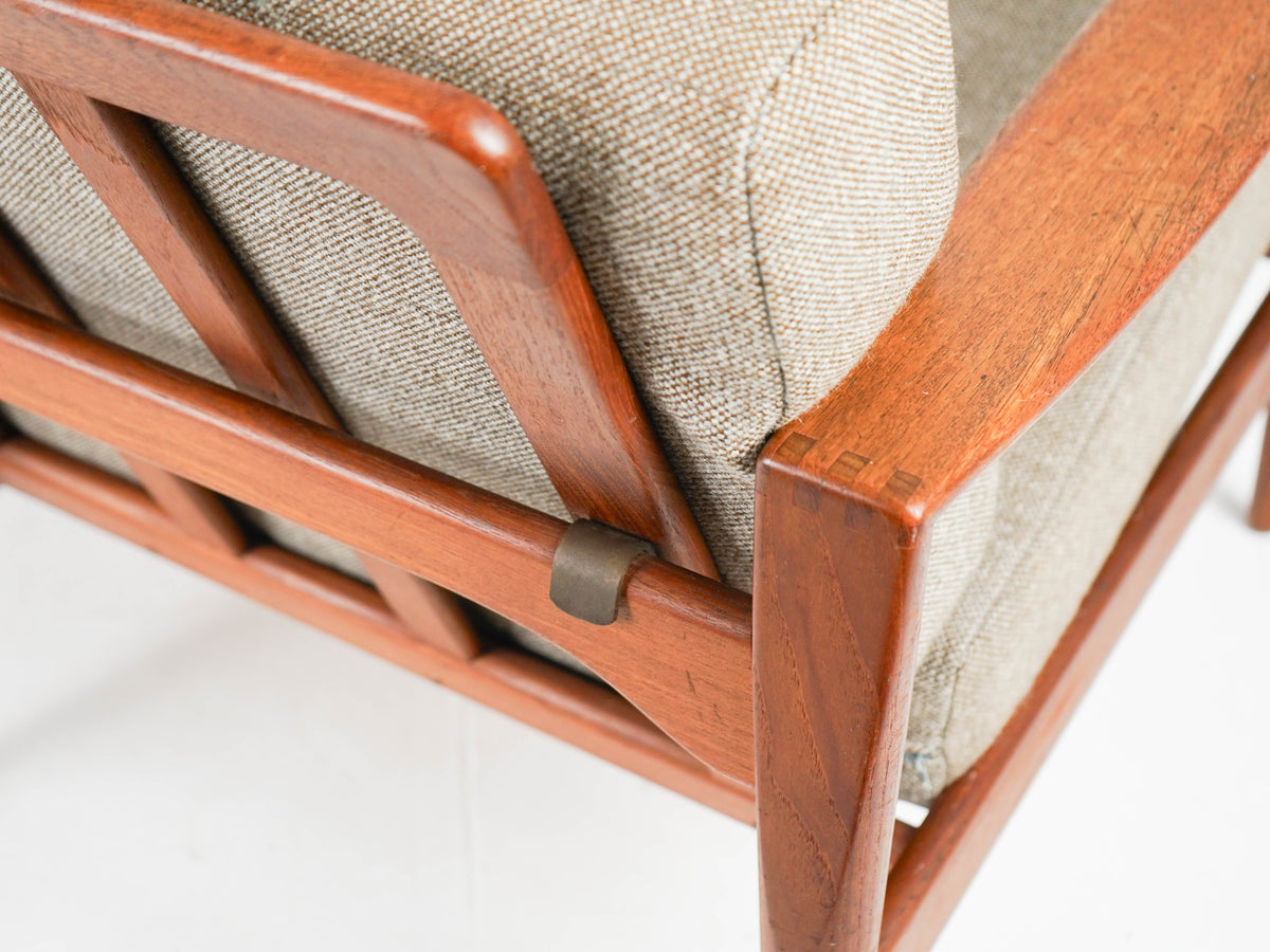 Vintage Teak Sofa Mid Century 3 Sitzer Illum Wikkelsø Capella