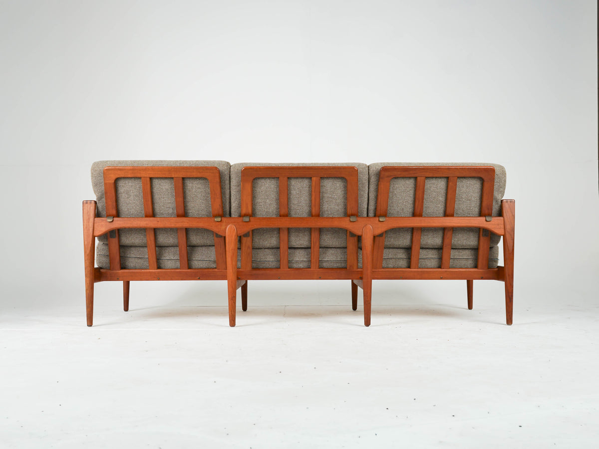 Vintage Teak Sofa Mid Century 3 Sitzer Illum Wikkelsø Capella