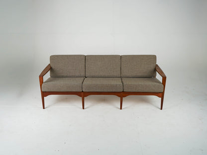 Vintage Teak Sofa Mid Century 3 Sitzer Illum Wikkelsø Capella