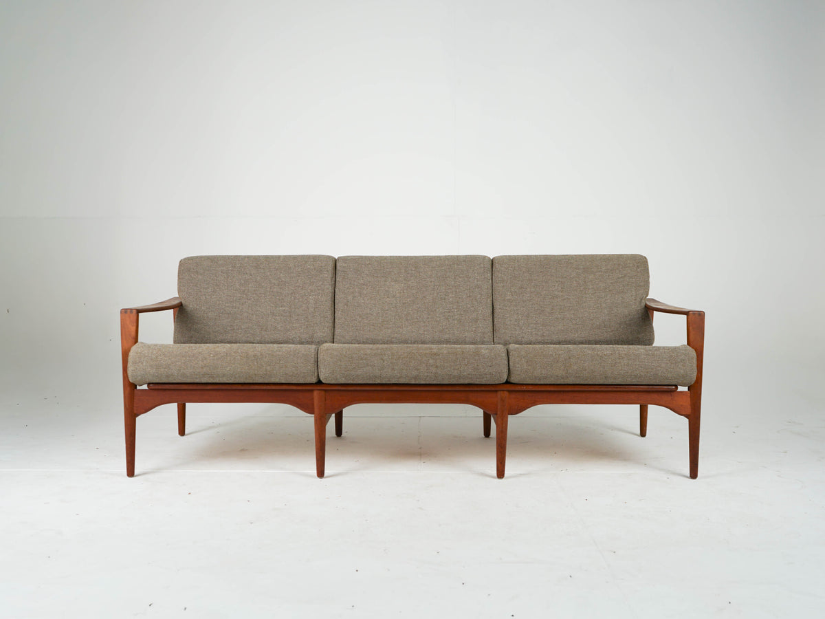 Vintage Teak Sofa Mid Century 3 Sitzer Illum Wikkelsø Capella