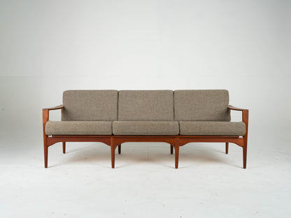 Vintage Teak Sofa Mid Century 3 Sitzer Illum Wikkelsø Capella