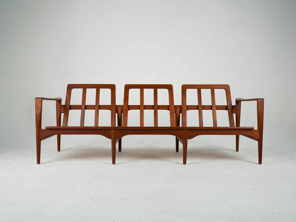 Vintage Teak Sofa Mid Century 3 Sitzer Illum Wikkelsø Capella