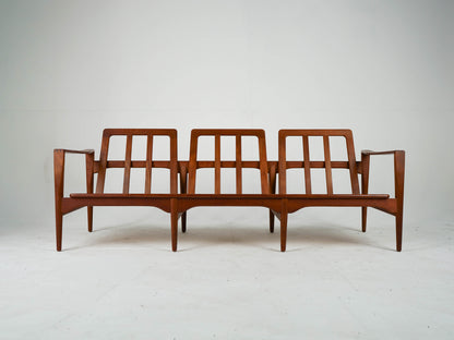 Vintage Teak Sofa Mid Century 3 Sitzer Illum Wikkelsø Capella