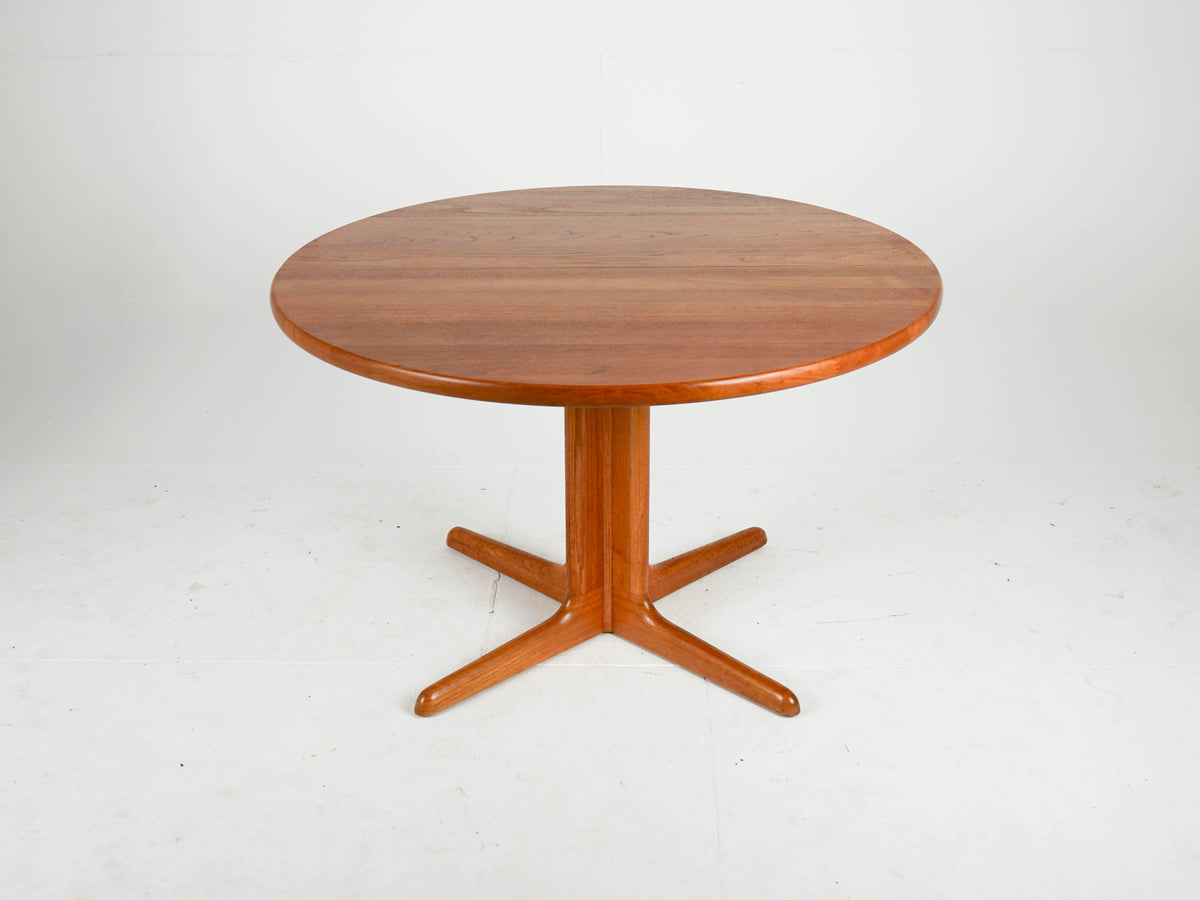 Vintage Teak Esstisch Rund Ausziehtisch Mid Century