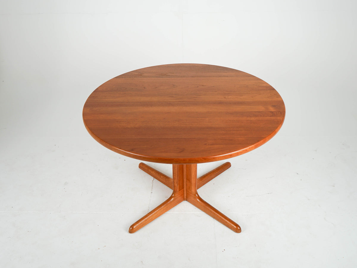 Vintage Teak Esstisch Rund Ausziehtisch Mid Century