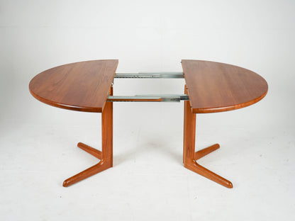 Vintage Teak Esstisch Rund Ausziehtisch Mid Century