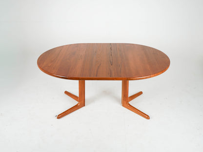 Vintage Teak Esstisch Rund Ausziehtisch Mid Century