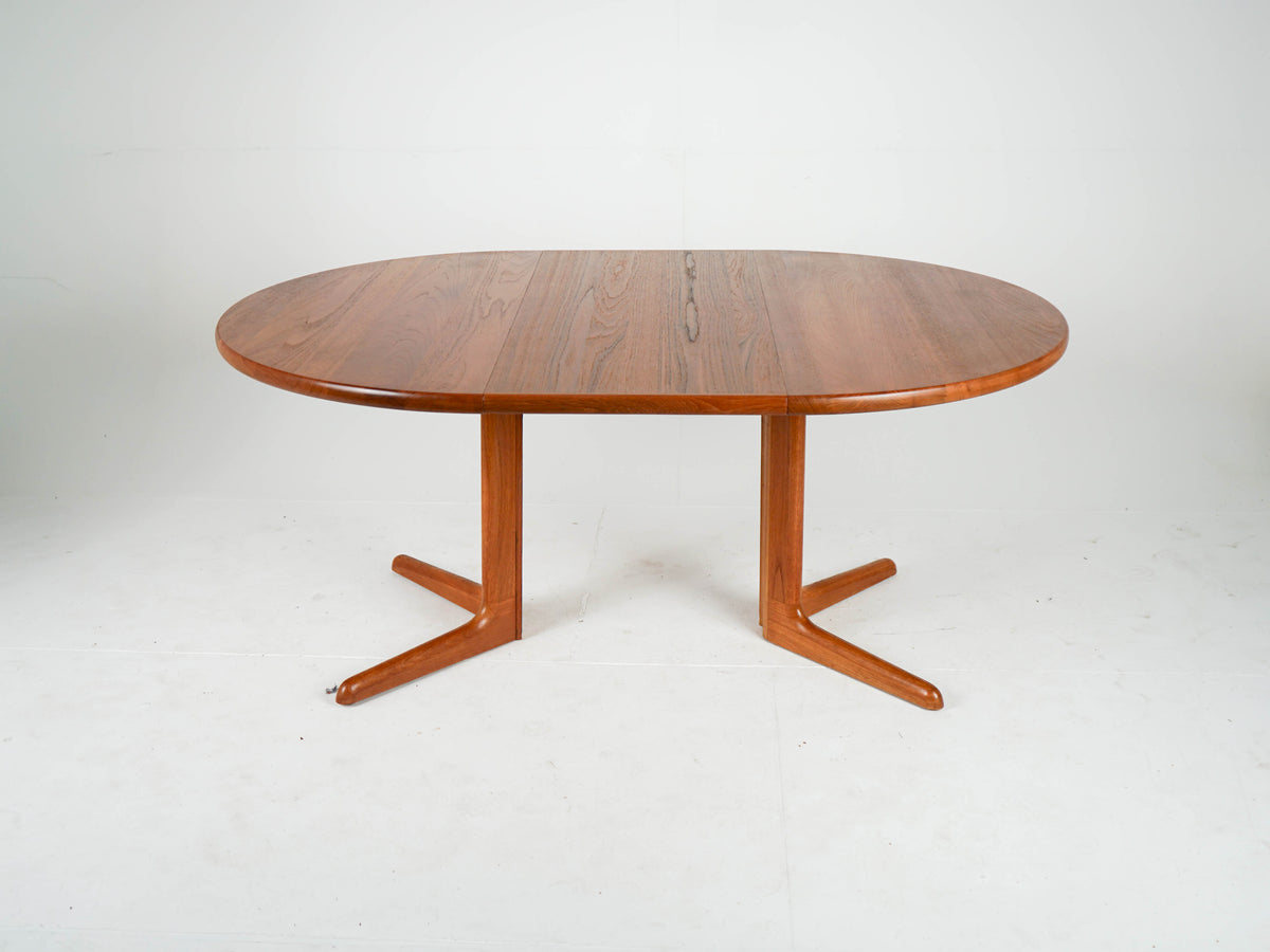 Vintage Teak Esstisch Rund Ausziehtisch Mid Century