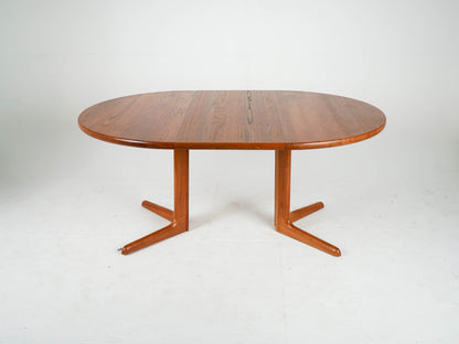 Vintage Teak Esstisch Rund Ausziehtisch Mid Century
