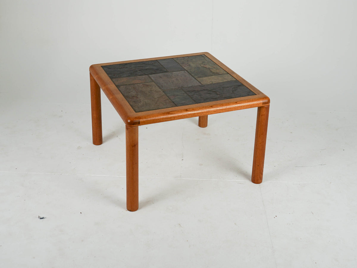 Vintage Teak Couchtisch Steintisch Beistelltisch Mid Century