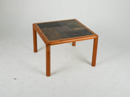 Vintage Teak Couchtisch Steintisch Beistelltisch Mid Century